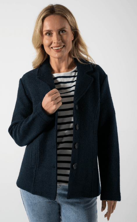 Boiled wool blazer womens clearance