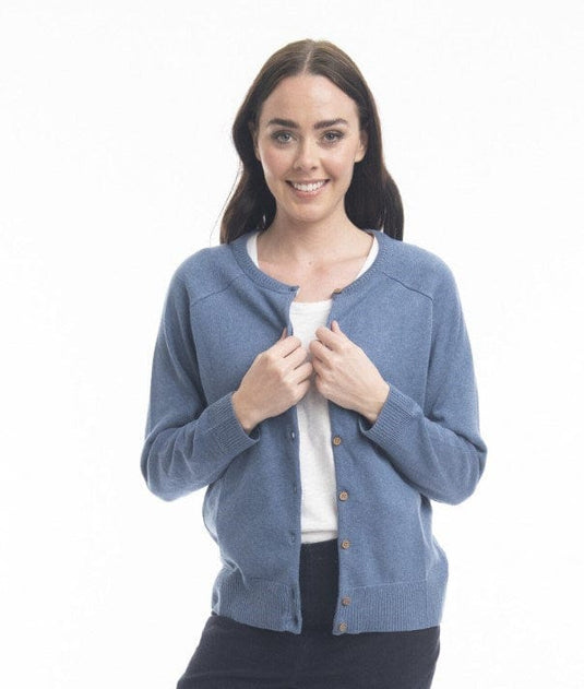 Orientique Womens Knit Cardigan R -Neck