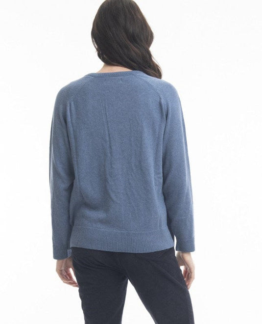 Orientique Womens Knit Cardigan R -Neck