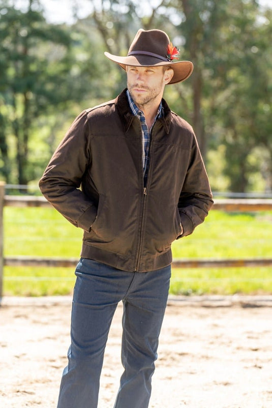 Thomas Cook Mens Oilskin Bomber Jacket