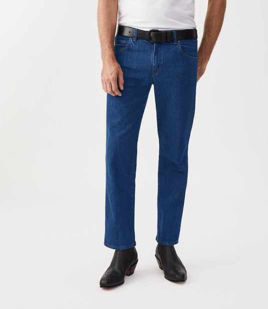 RM Williams Linesman Jeans - Slim (Pale Indigo Wash)