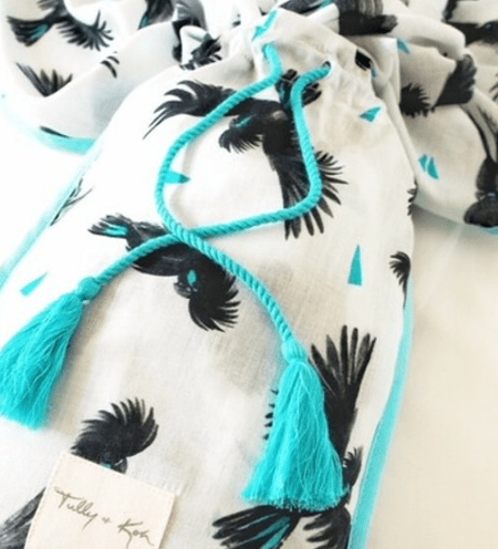 Linens Unlimited Baby Wraps - Black Cockatoos