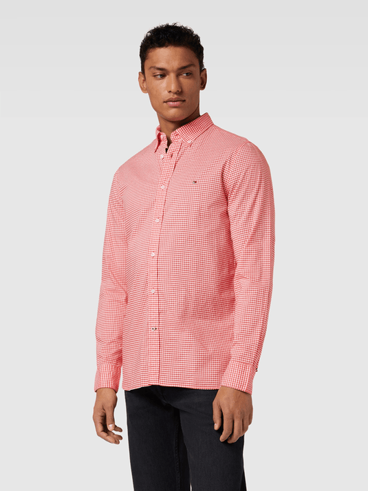 Tommy Hilfiger Mens Flex Textured Gingham Shirt