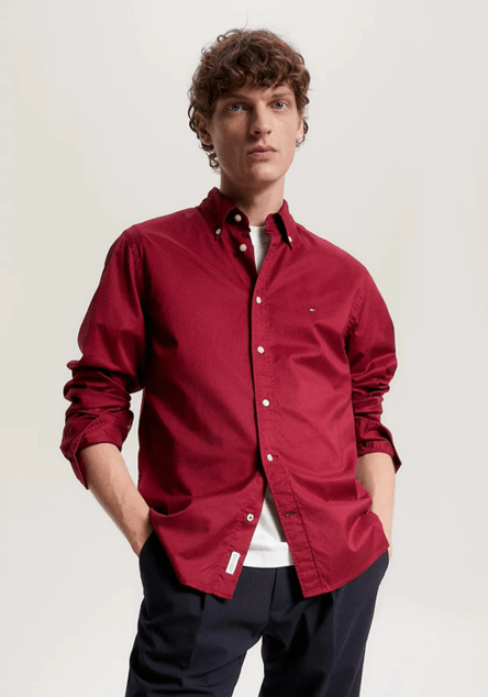 Tommy Hilfiger - Mens Flex Poplin Regular Fit Shirt