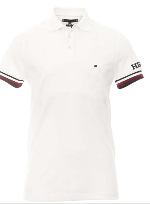 Tommy Hilfiger Mens WCC Zip Regular Polo White