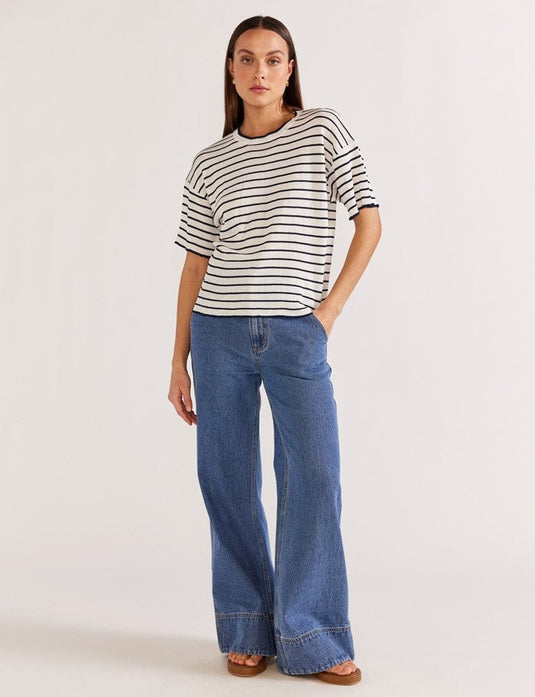 Staple The Label Gaia Stripe Boxy Tee