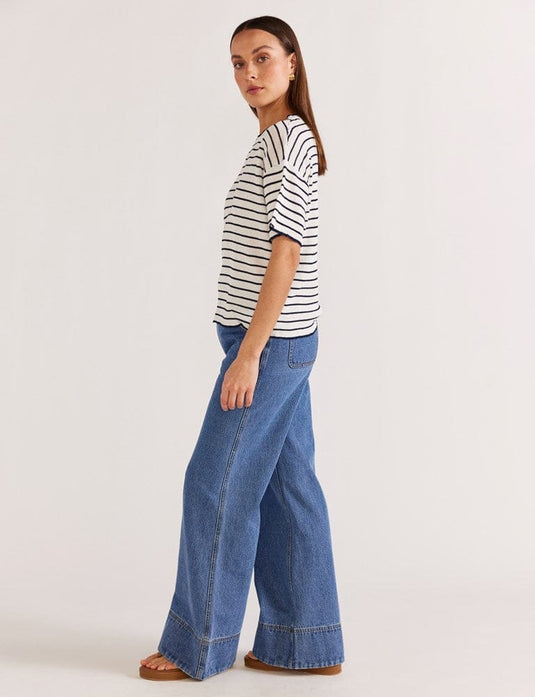 Staple The Label Gaia Stripe Boxy Tee