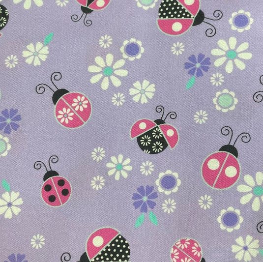 Victorian Textiles Ladybug Daisy Fabric
