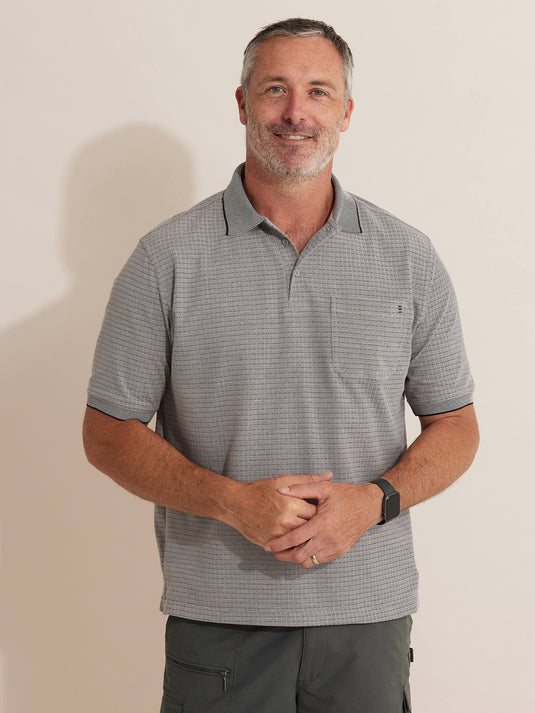 Breakaway Mens Check Micro Prima Polo (4-9XL)