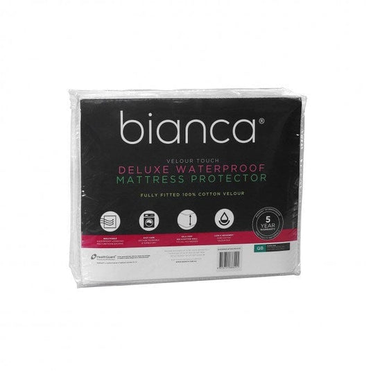 Bianca Deluxe Waterproof Cotton Velour Mattress Protector
