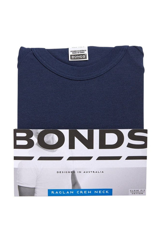 Bonds Raglan Crew Neck Tee (Navy)