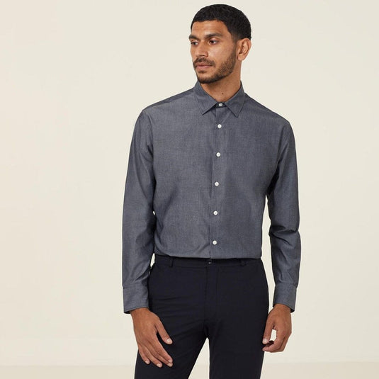 NNT Mens Chambray Long Sleeve Shirt