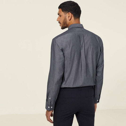 NNT Mens Chambray Long Sleeve Shirt