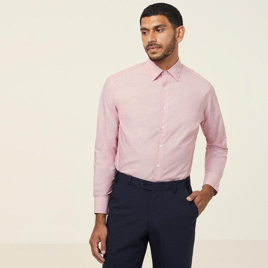 NNT Mens Poly Cotton End On end Long Sleeve Shirt