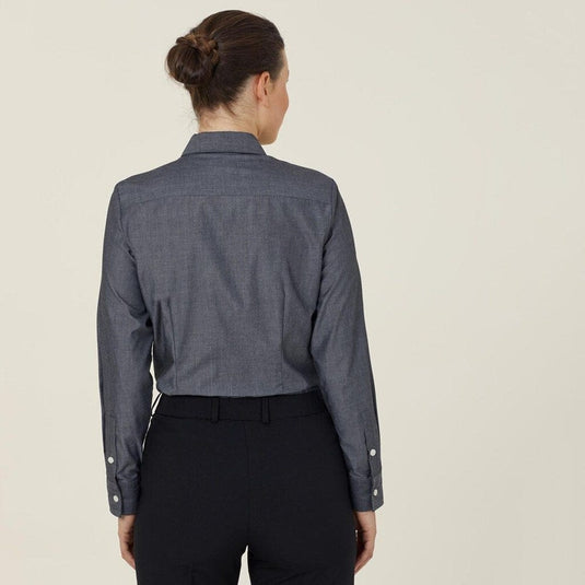 NNT Womens Chambray Long Sleeve Shirt
