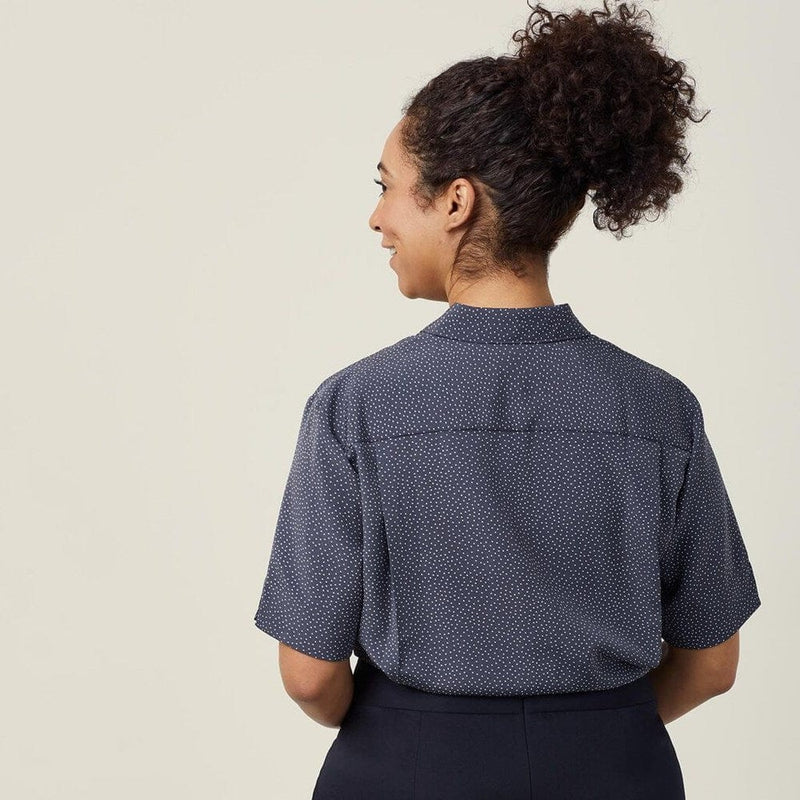 Load image into Gallery viewer, NNT Womens Silvi Spot Print Short Sleeve Shirt
