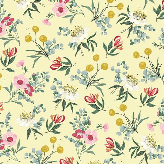P&B Textiles Aussie Friends Wattle Fabric - 1m