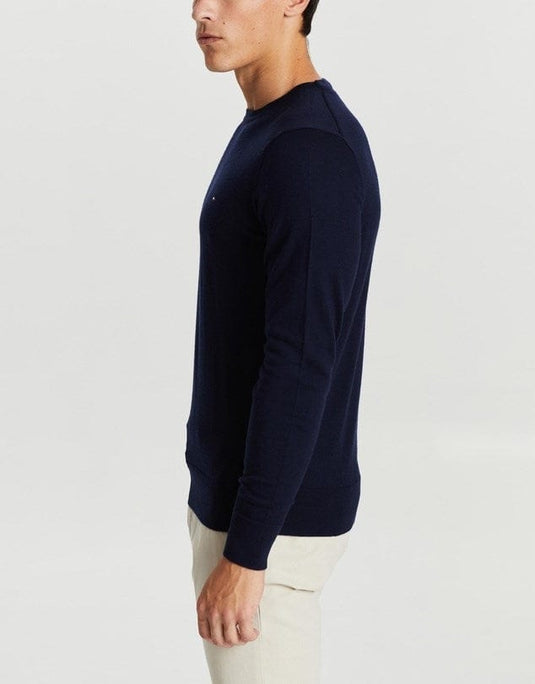 Tommy Hilfiger Mens Fine Gauge Merino Wool Crew Neck