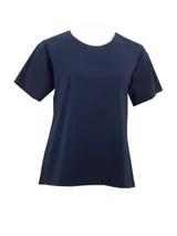 Equinox Womens Short Sleeve Raglan Stretch Cotton Top - Navy
