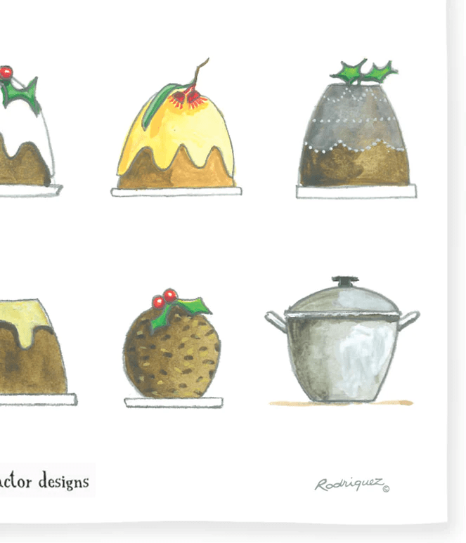 Load image into Gallery viewer, Red Tractor - Christmas Pudding Tea Towel
