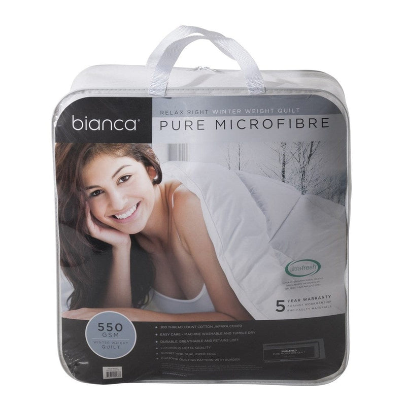 Load image into Gallery viewer, Bianca Relax Right Pure Microfibre 550gsm Winter Weight Quilt
