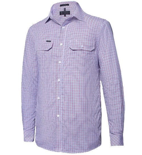 Ritemate Pilbara Mens Y/D Check, Dual Pocket, L/S Shirt