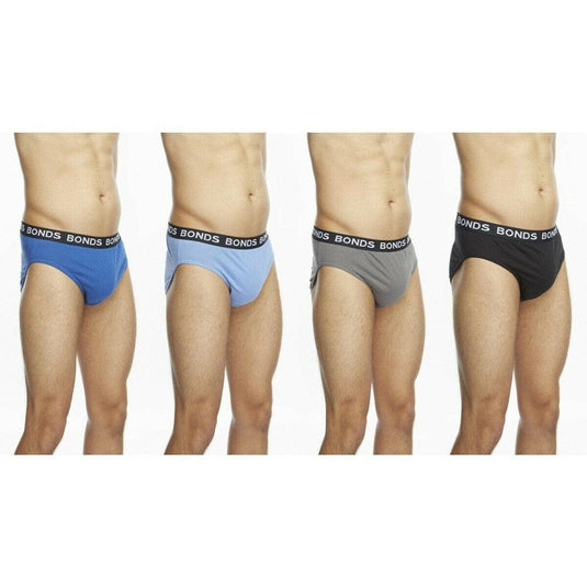 Bonds Mens Elastic Hipster Brief 4PK