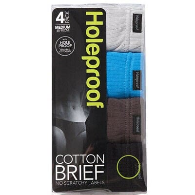 Holeproof Cotton Interlock Brief (4 Pack)