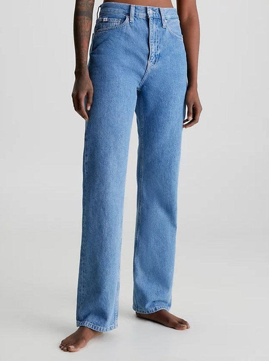 Calvin Klein Womens High Rise Straight Jeans