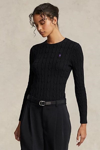 Ralph Lauren Womens Cable-Knit Cotton Crewneck Jumper