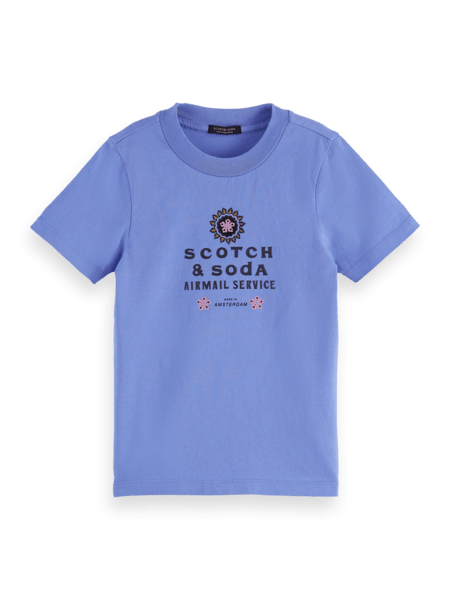 Scotch & Soda Girls Regular-fit artwork T-shirt in Organic Cotton