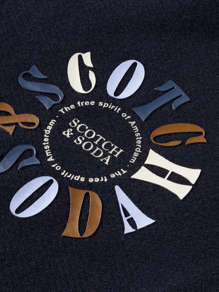 Scotch & Soda Boys Zip-through chest-artwork hoodie