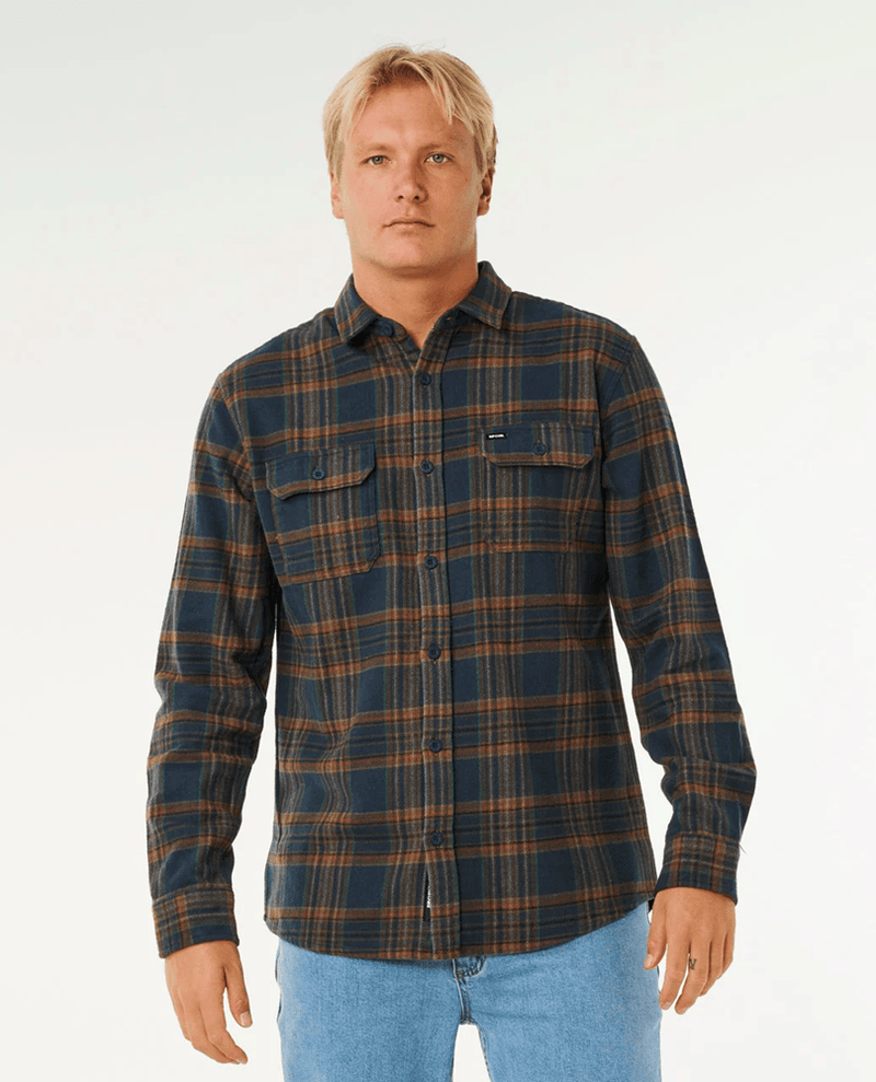 Load image into Gallery viewer, Rip Curl Mens Classic Surf Griffin Flannel - Dark Blue
