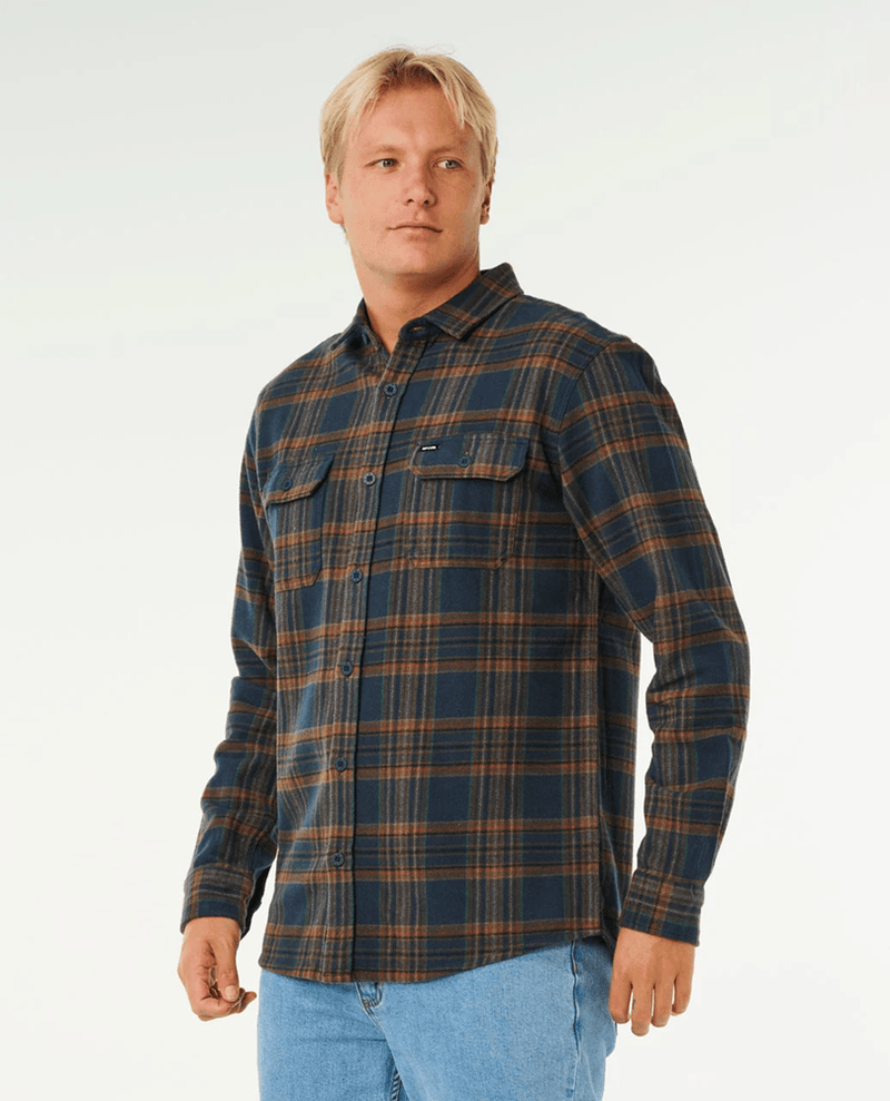 Load image into Gallery viewer, Rip Curl Mens Classic Surf Griffin Flannel - Dark Blue
