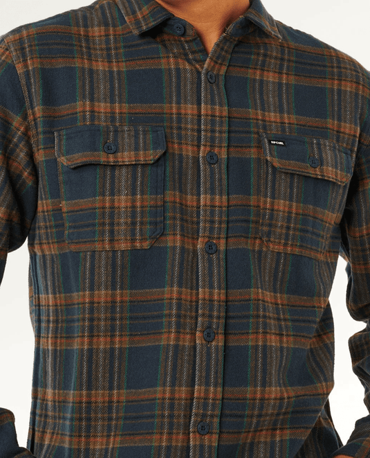 Rip Curl Mens Classic Surf Griffin Flannel - Dark Blue