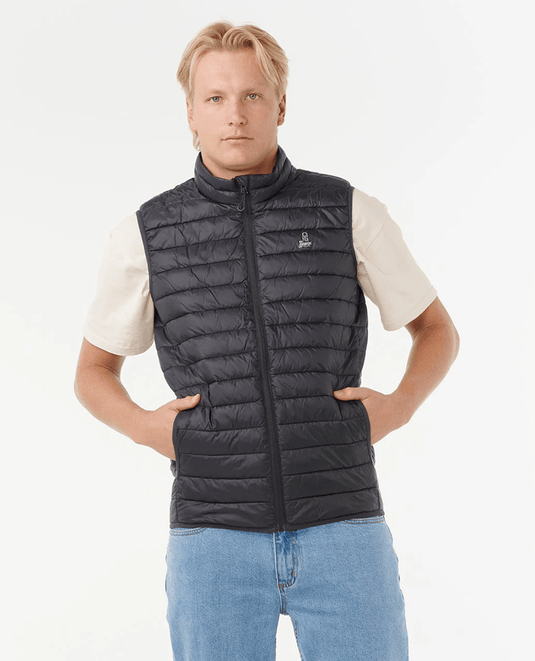 Rip Curl Mens Anti-Series Search Puffer Vest - Black
