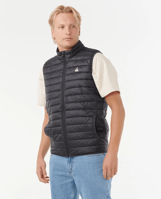 Rip Curl Mens Anti-Series Search Puffer Vest - Black