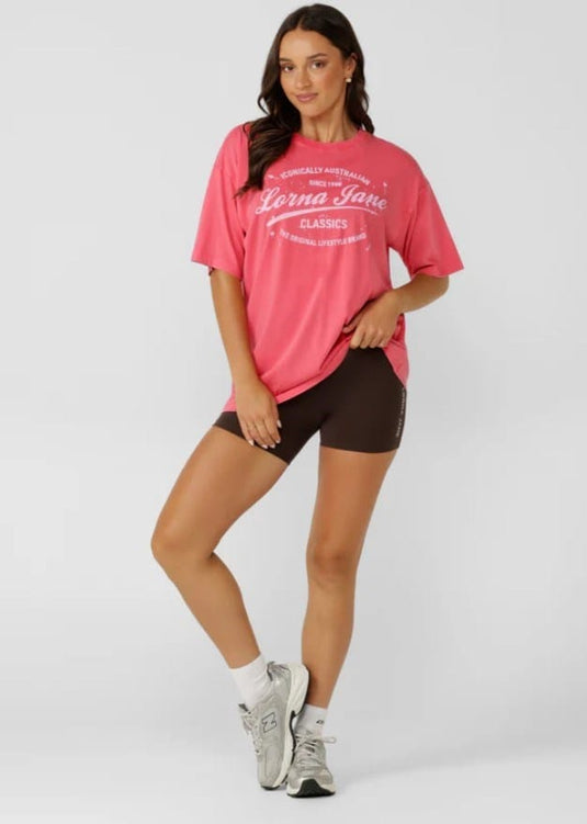 Lorna Jane Womens Iconically Lorna Washed Boyfriend T-Shirt