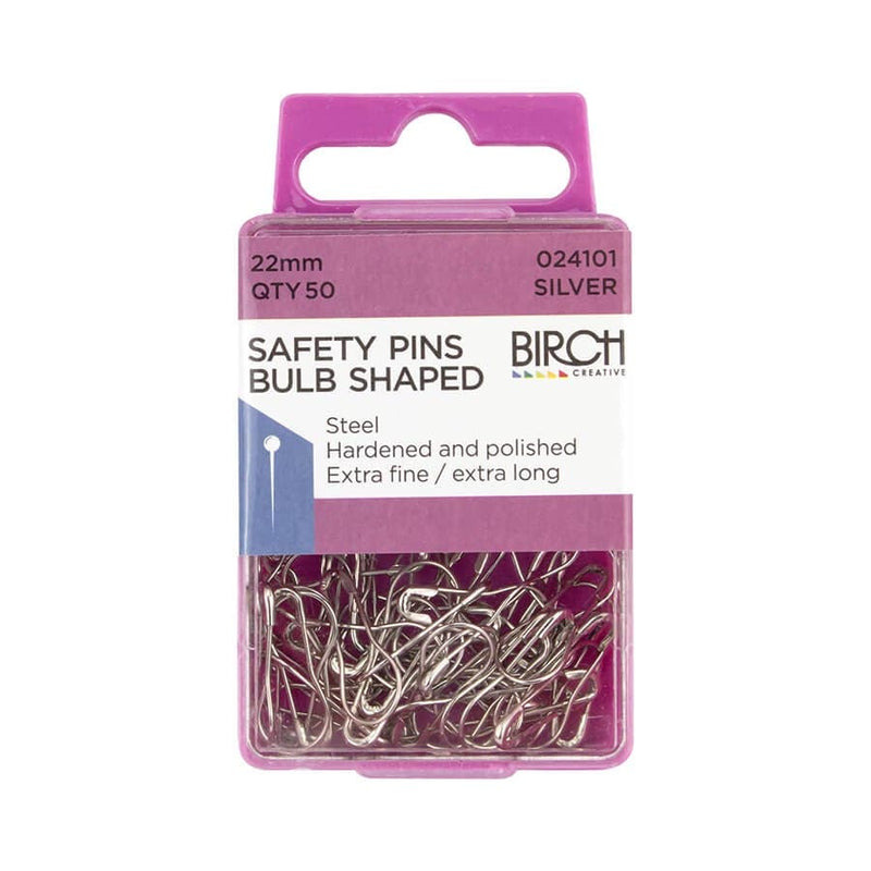 Load image into Gallery viewer, Birch Bulb Shaped Safety Pins 22mm
