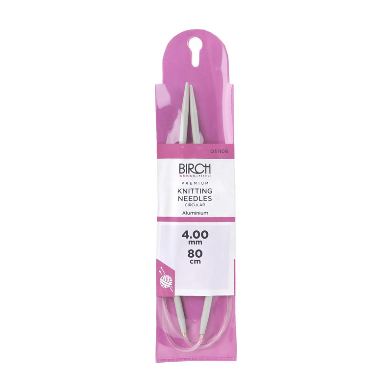 Load image into Gallery viewer, Birch Knitting Needle Circular Premium 80cm
