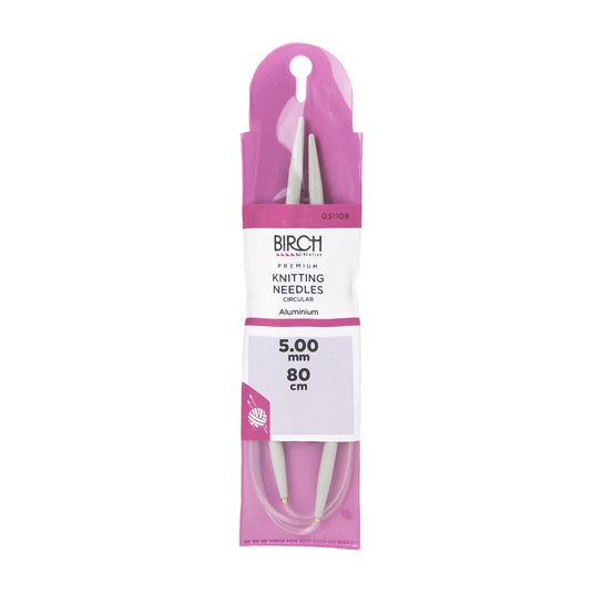 Birch Knitting Needle Circular Premium 80cm