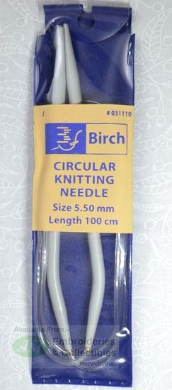 Load image into Gallery viewer, Birch Premium Circular Knitting Needle 100cm x 5.5mm
