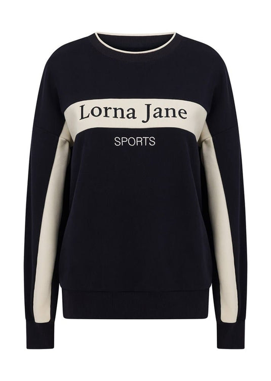 Lorna Jane Womens Heritage Sports Sweat - Midnight Blue