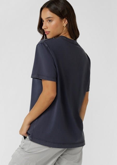 Lorna Jane Womens Victory Washed T-Shirt - Washed Midnight Blue