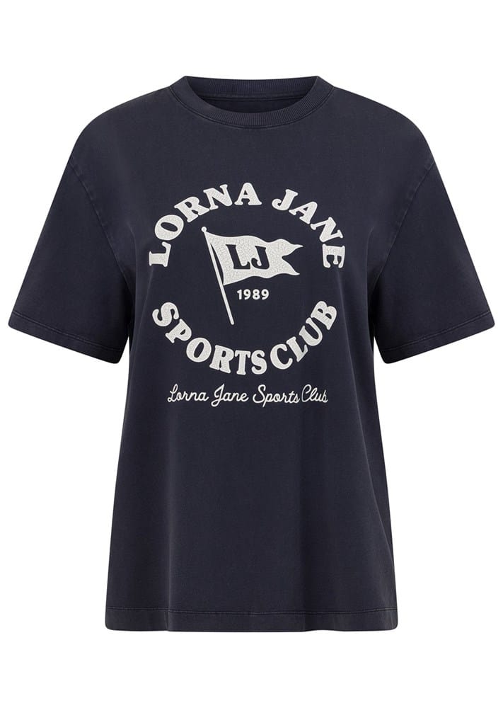 Load image into Gallery viewer, Lorna Jane Womens Victory Washed T-Shirt - Washed Midnight Blue

