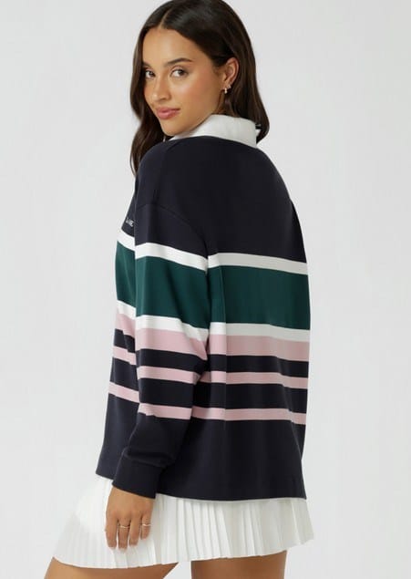 Lorna Jane Womens Offshore Heritage Polo - Heritage Stripe
