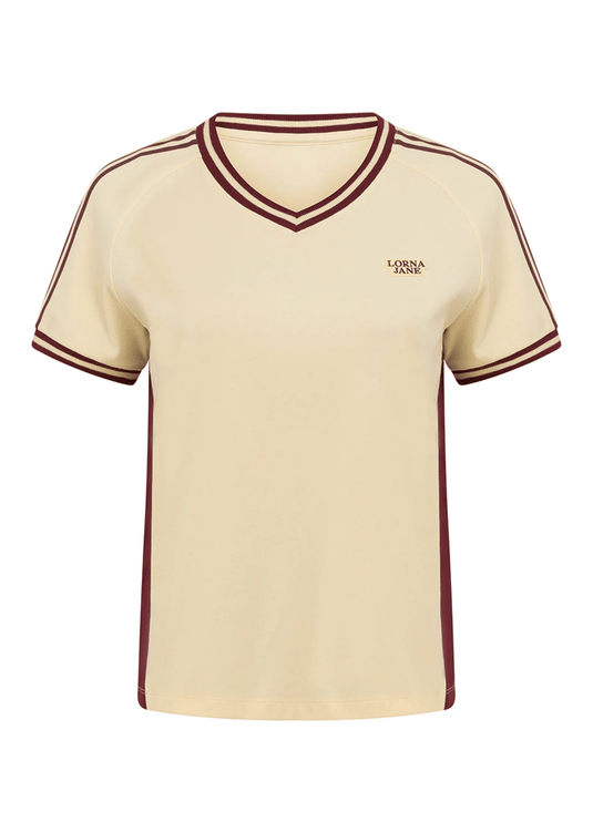 Lorna Jane Womens Team Player V-Neck Slim T-Shirt