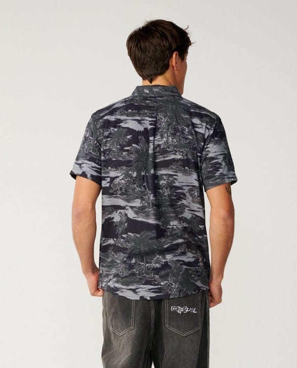 Load image into Gallery viewer, Rip Curl Mens Dreamers Short Sleeve Shirt - Washed Black
