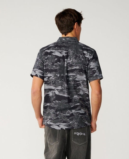 Rip Curl Mens Dreamers Short Sleeve Shirt - Washed Black