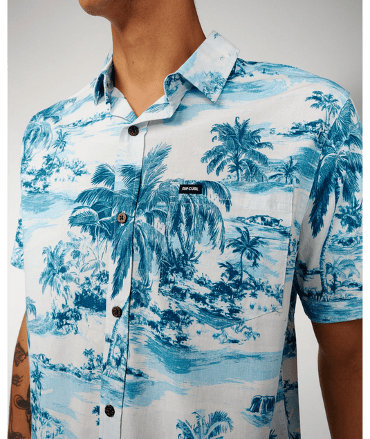 Rip Curl Mens Dreamers Short Sleeve Shirt - Glacier Blue